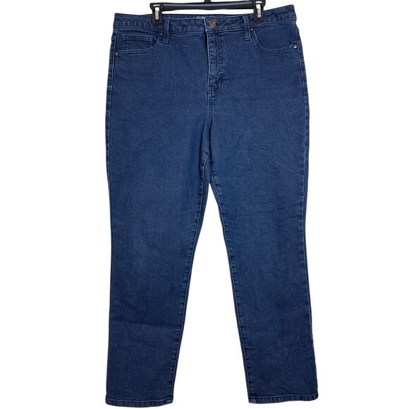 Terra & Sky 14 W Straight Leg Blue Jeans Five Pocket Design - Picture 1 of 5